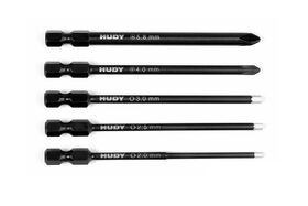 Hudy Set Of Power Tool Tips 2.0, 2.5, 3.00mm + 4.0, 5.8 Phillips